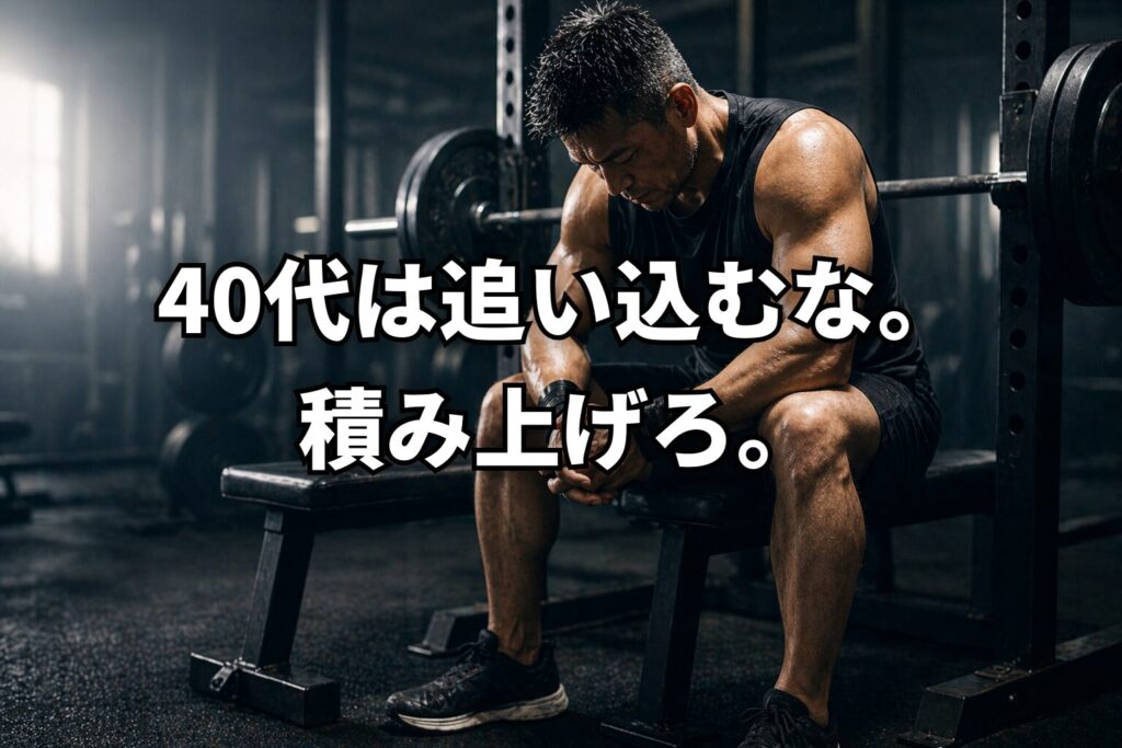 40代は追い込むな。積み上げろ。体を変えるために僕が大事にしていること