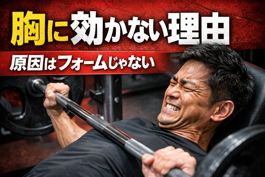 40代のベンチプレスで胸に効かない理由｜原因はフォームじゃない
