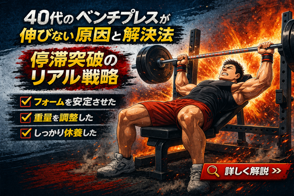 40代のベンチプレスが伸びない原因と解決法｜停滞を突破する考え方