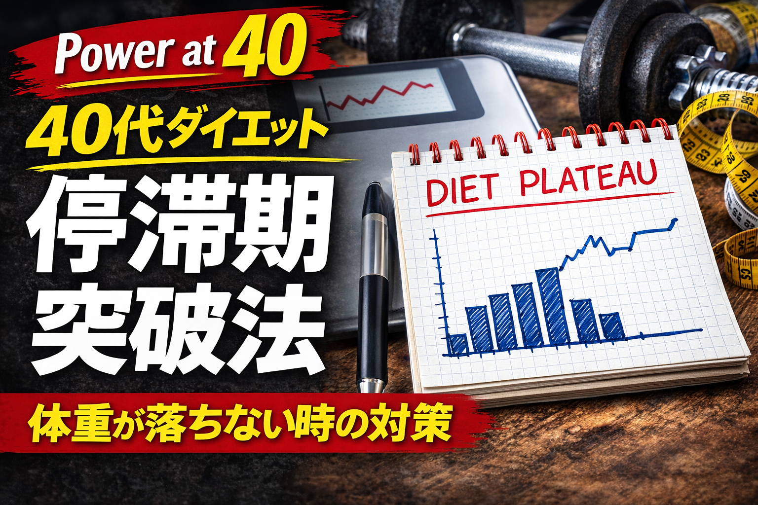 40代ダイエット停滞期の突破法 体重が落ちない時にやる5つの対策