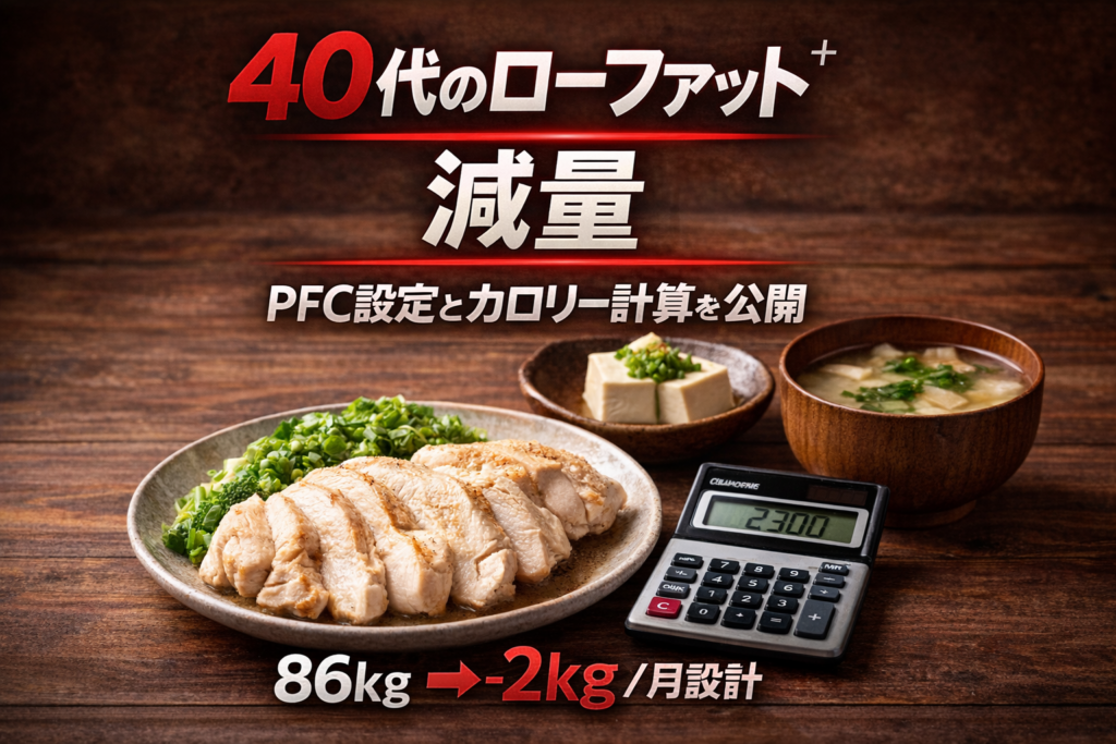 40代ローファット減量 PFC設定とカロリー計算の方法
