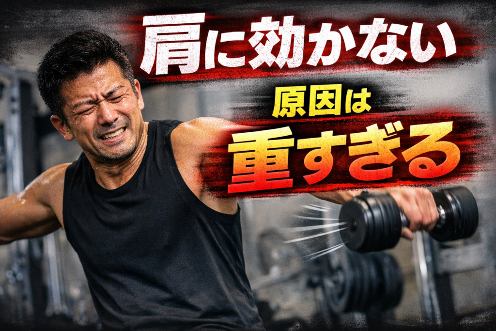 40代のサイドレイズが効かない理由｜肩に入らないのはこれが原因