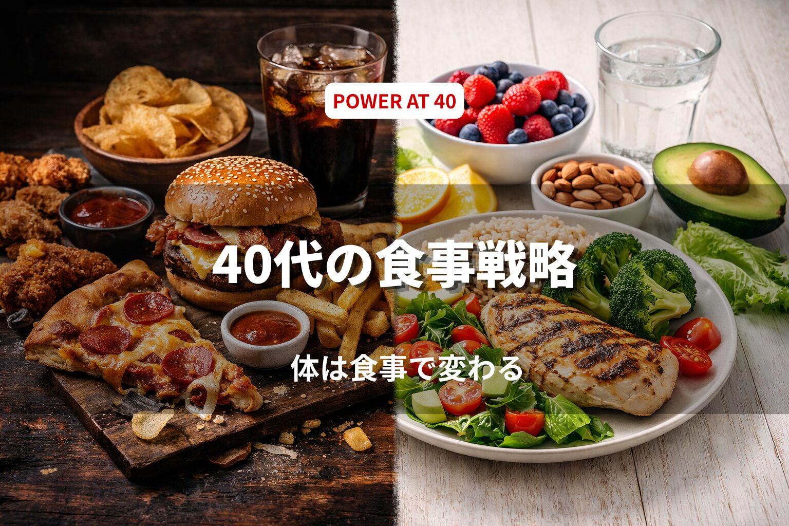 40代の筋トレ食事戦略ガイド｜筋肉を増やし、脂肪を削る一生モノの食べ方