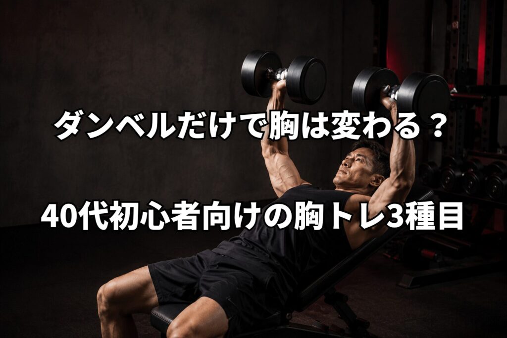 40代初心者がダンベルで胸を鍛える胸トレ3種目