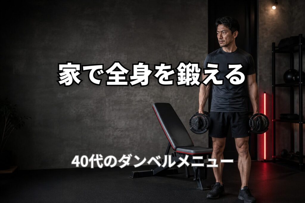 40代のダンベル自宅トレメニュー｜初心者が家で全身を鍛える使い方
