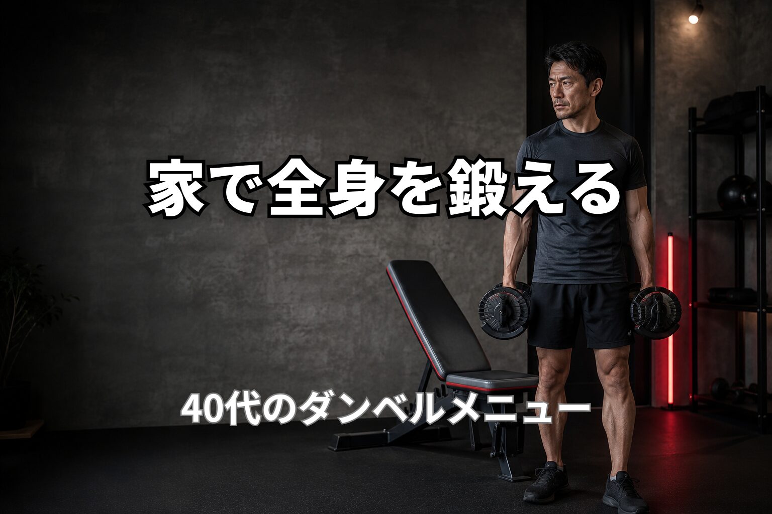 40代のダンベル自宅トレメニュー｜初心者が家で全身を鍛える使い方